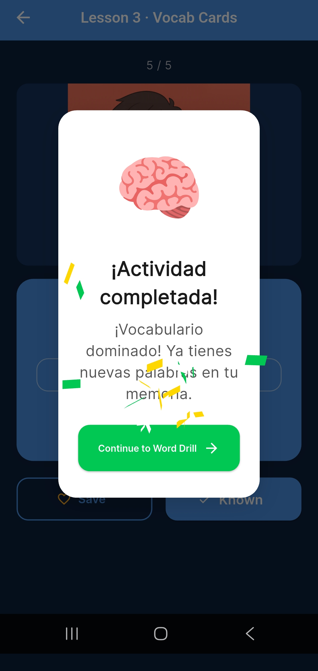 Actividad completada en FluentStreet